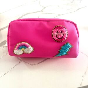 Gloss & Glo hot pink makeup pouch